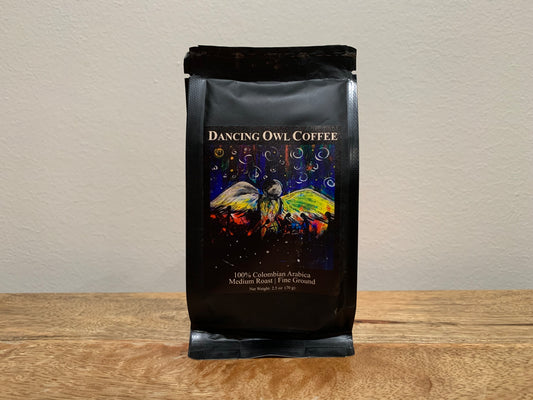 Dancing Owl Coffee Colombia Medium Roast Fine Ground - 2.5 oz